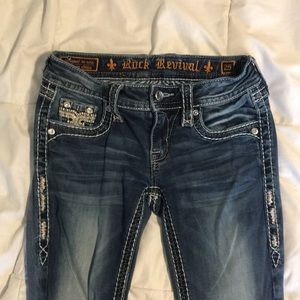 Rock revival jeans dark wash